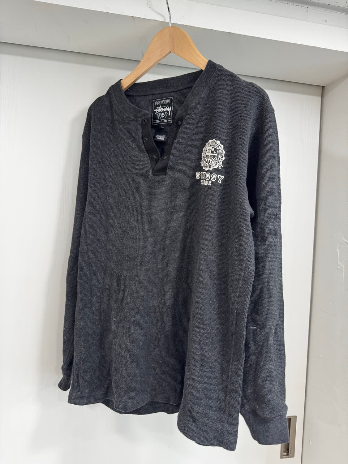 스투시 빈티지 와플 헨리넥 L 상품이미지1