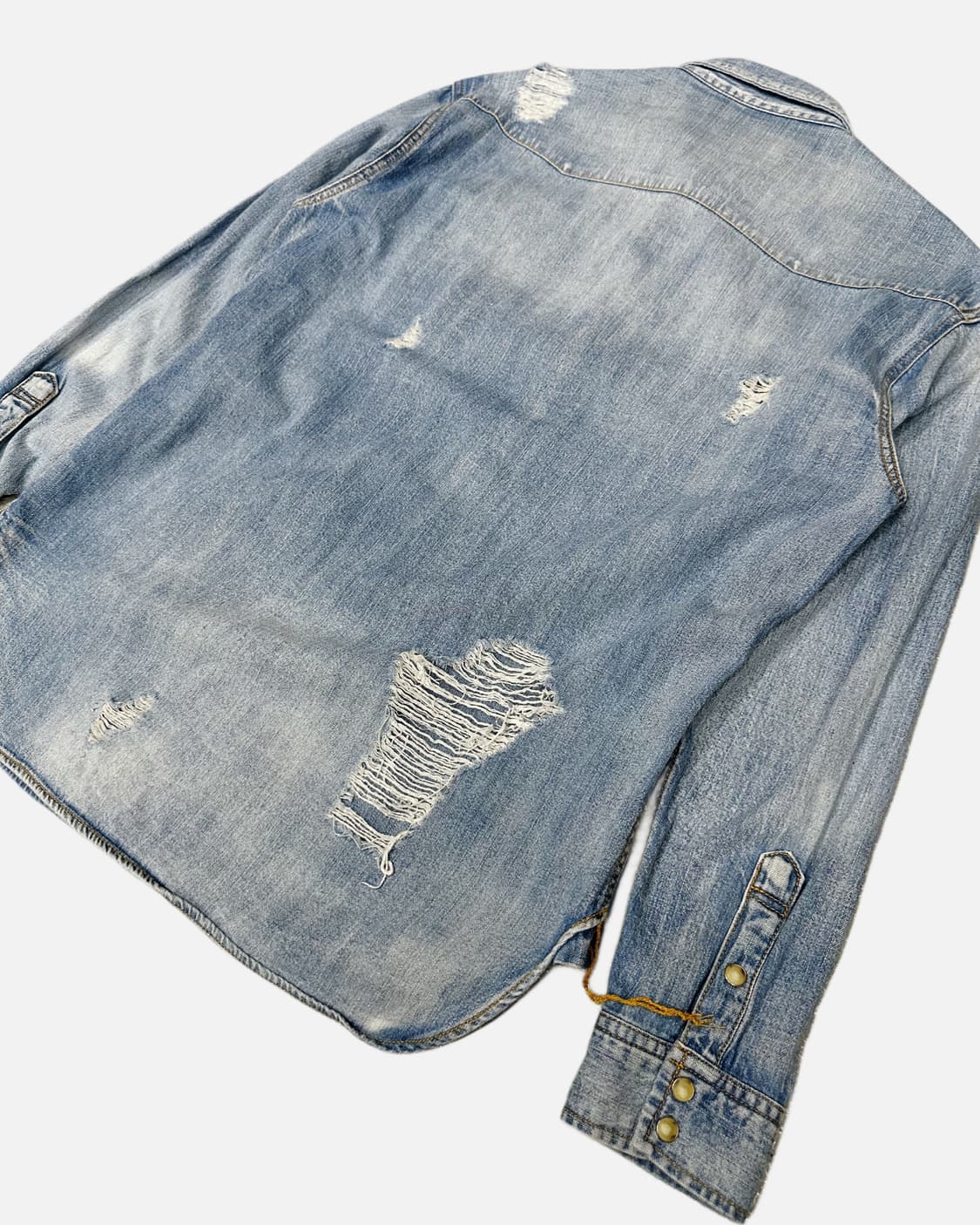 distressed western denim shirt 상품이미지5