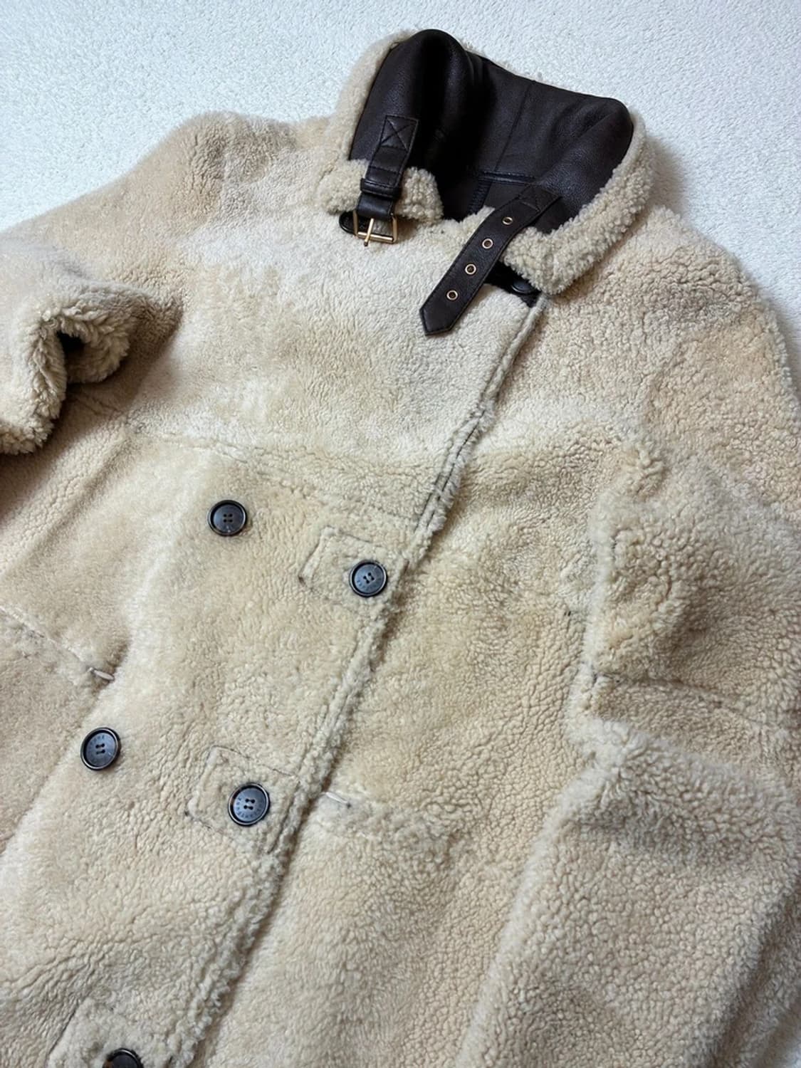 인스턴트펑크 100% 램스킨 램스울 리버시블 무스탕 코트 PN7844 상품이미지7