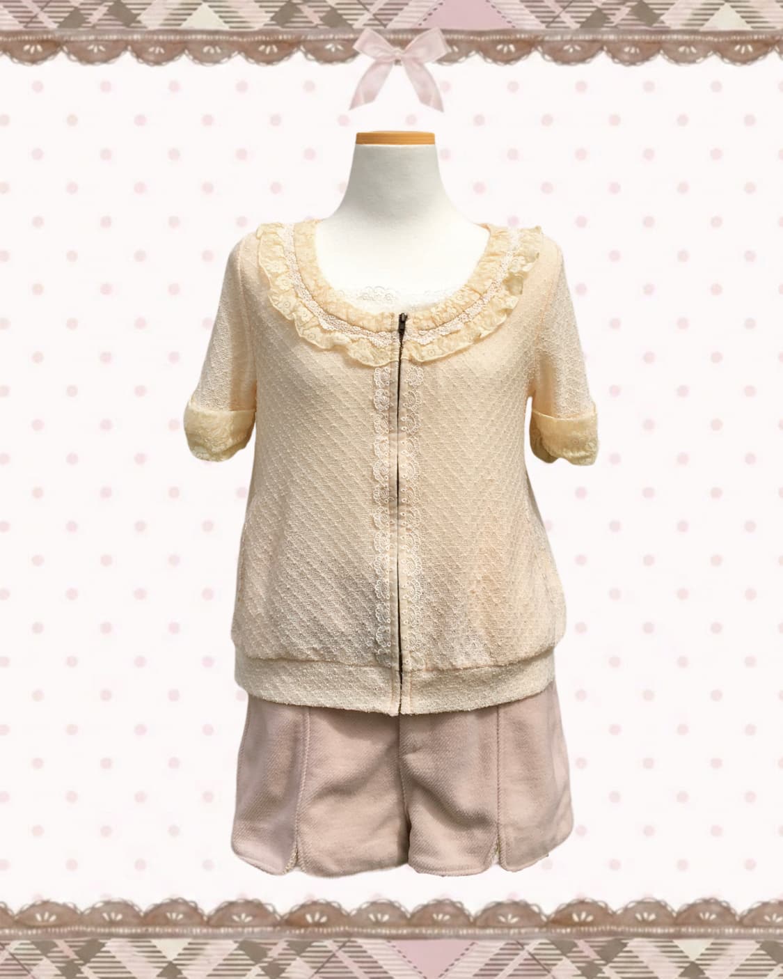 엑시즈팜 옐로우 반팔 집업 상품이미지2