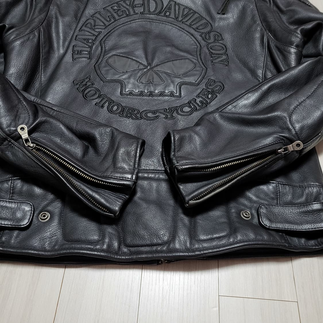 (m) 할리데이비슨 스컬 가죽자켓 할리데이비슨 라이더자켓 상품이미지8