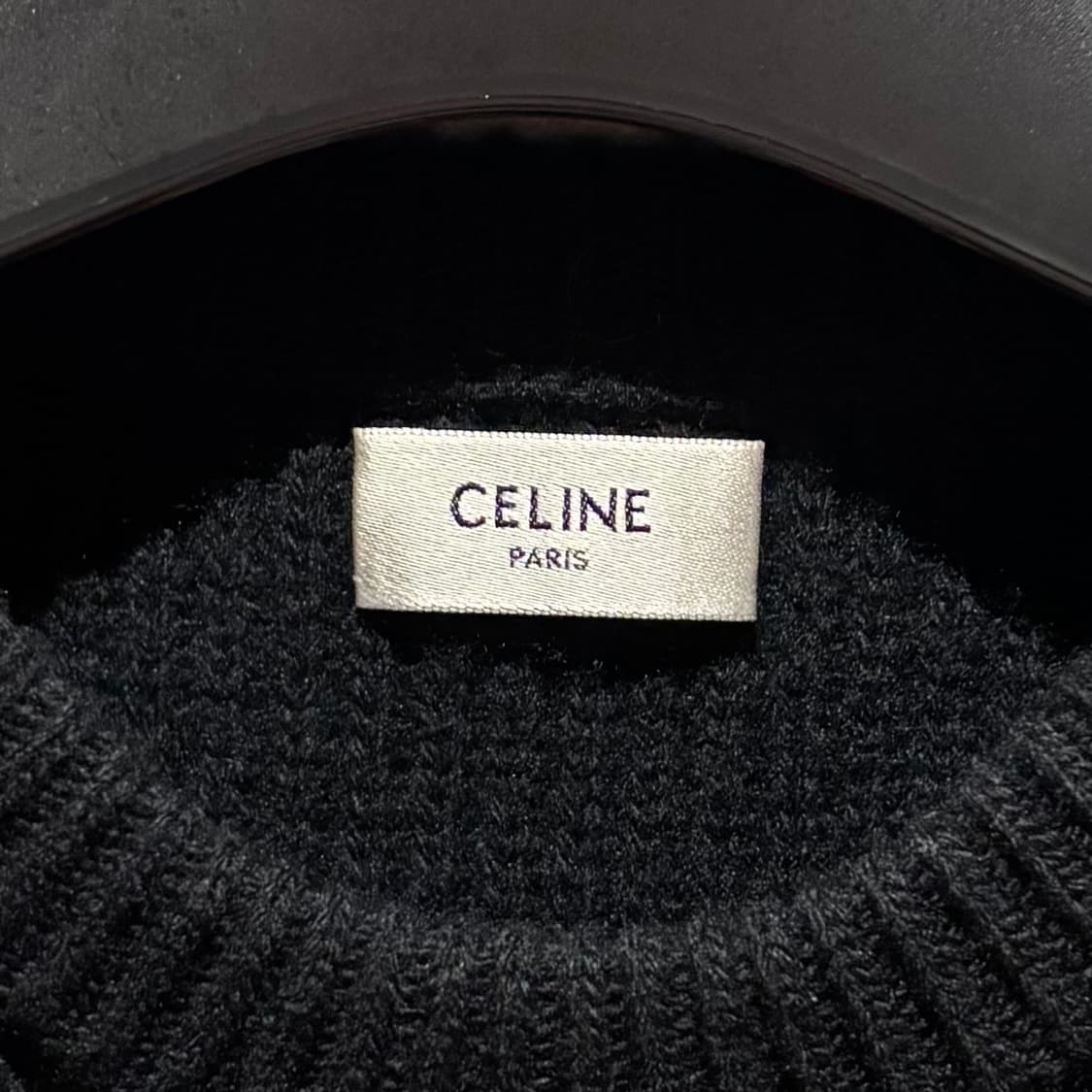 A+ / S (100~103) 셀린느 리브드 울 니트 블랙 상품이미지2