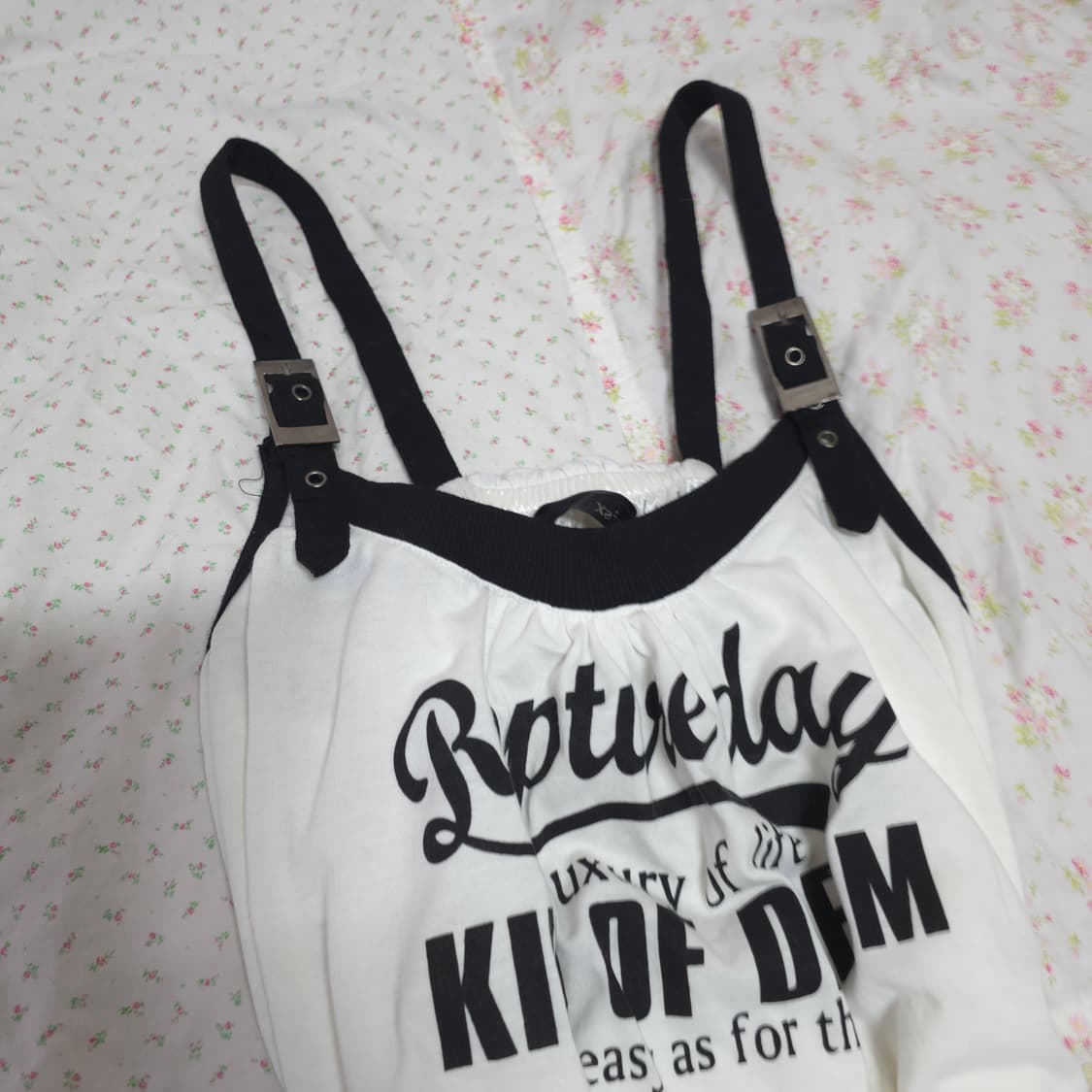 펑크 레터링 슬리브리스 벌룬 원피스 y2k 매드펑크 고스 상품이미지2