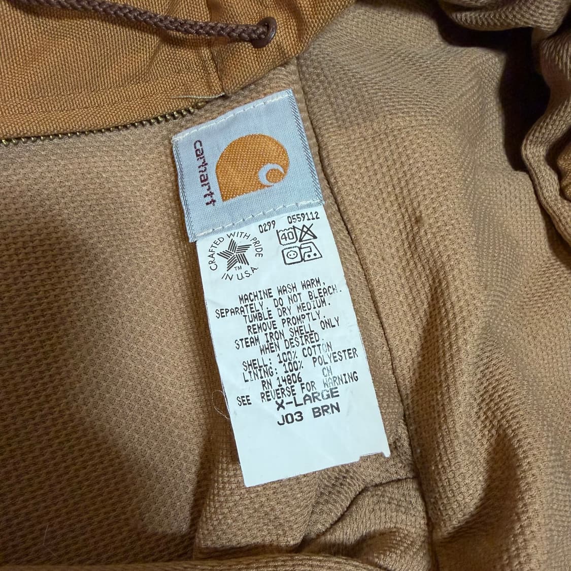 [XL] 빈티지90s 칼하트 액티브 자켓 J03 BRN 브라운 엑스라지 상품이미지3