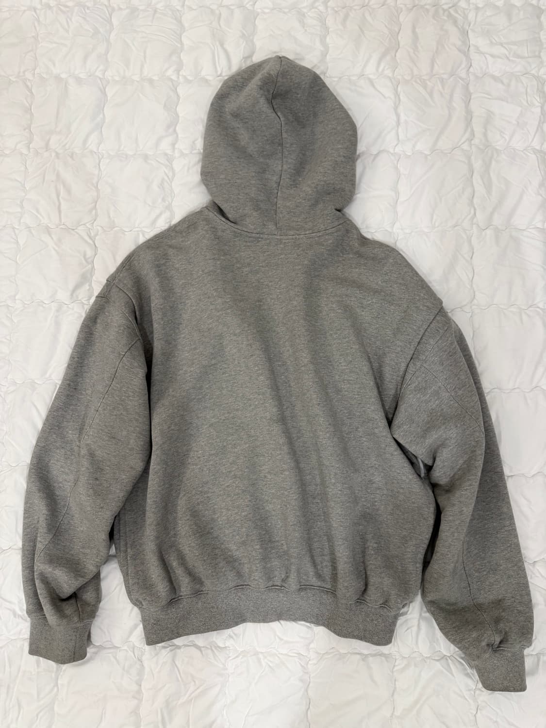 비이커 숏후드집업 멜란지그레이 상품이미지2