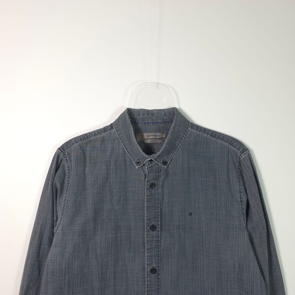 Calvin Klein Jeans 슬림핏 워싱 셔츠 M 상품이미지3