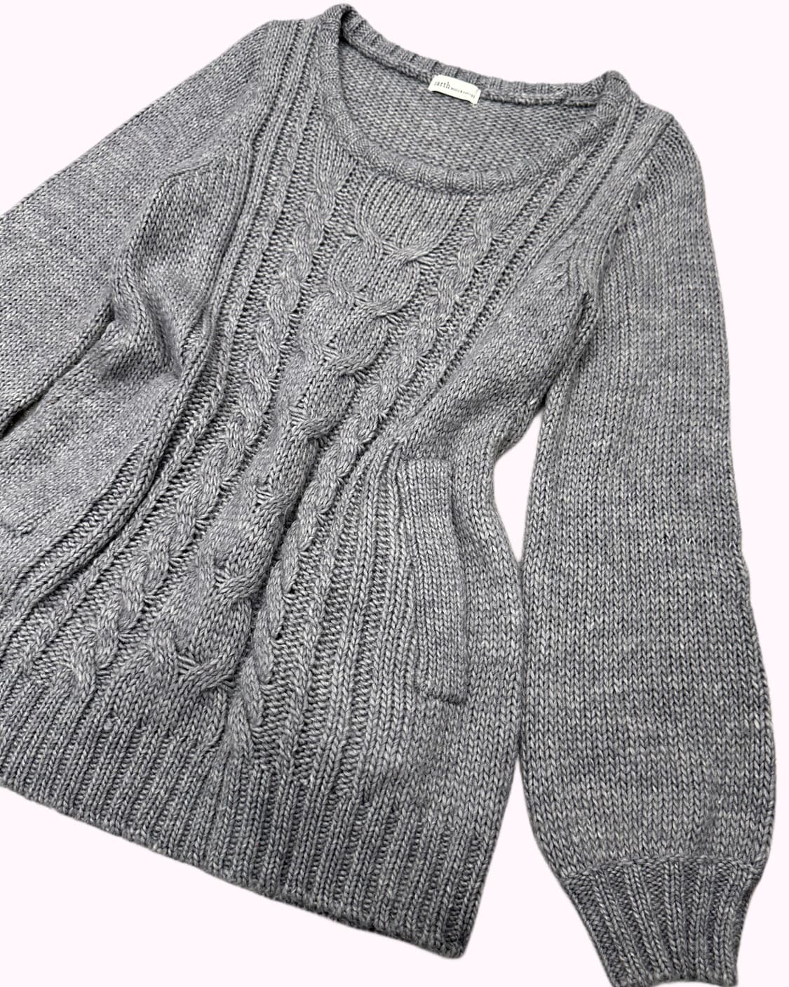 grey cable pocket knit 상품이미지3