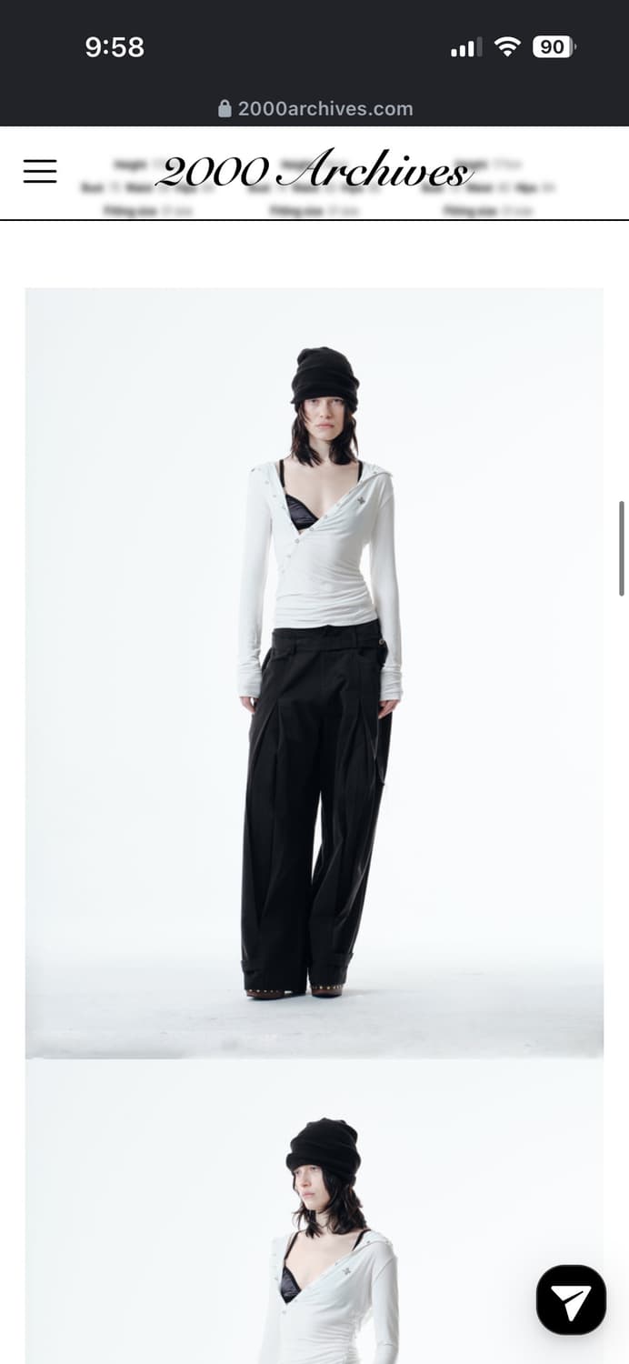 2000아카이브스 RO DRAPED HOODIE 드레이프 후디 상품이미지2