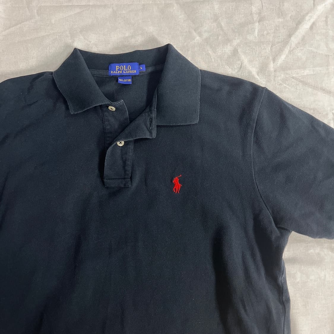 폴로 랄프로렌 반팔 카라티 L 블랙 정품 상품이미지1