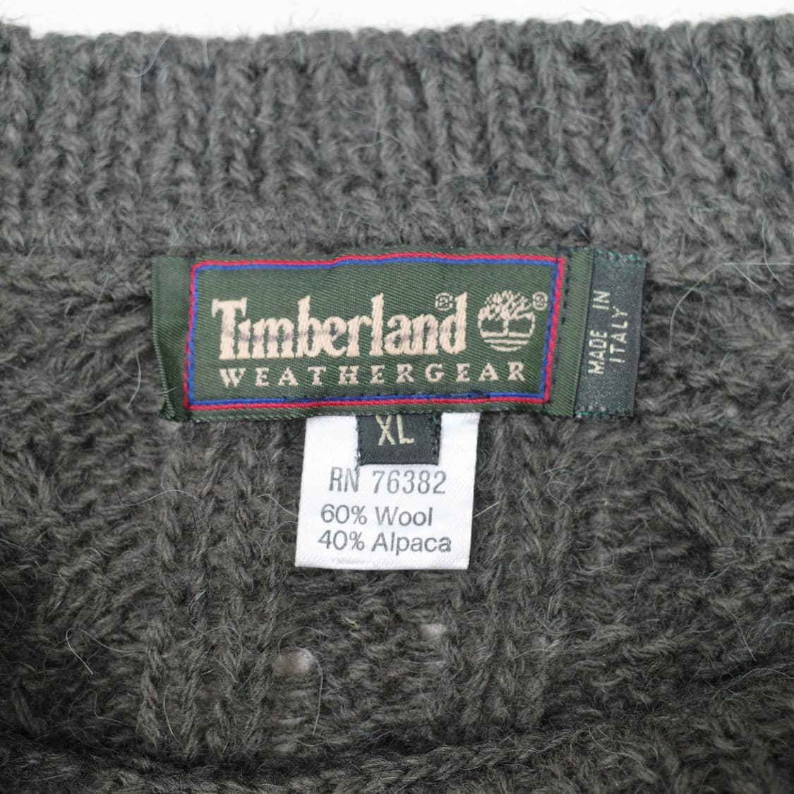 90s 팀버랜드 울 알파카 케이블 니트 XL MADE IN ITALY  상품이미지5