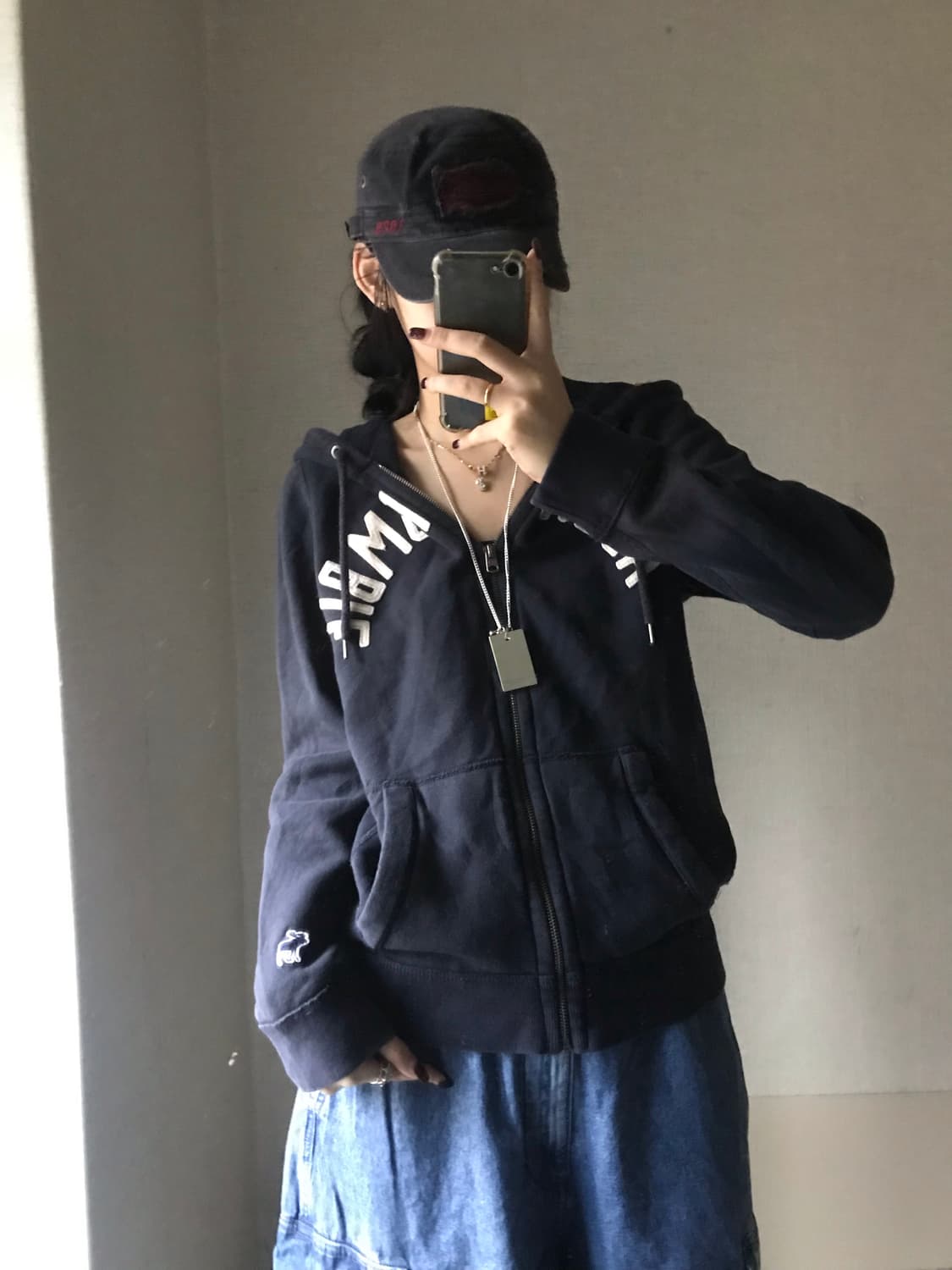 아베크롬비 딥네이비 후드집업 상품이미지2