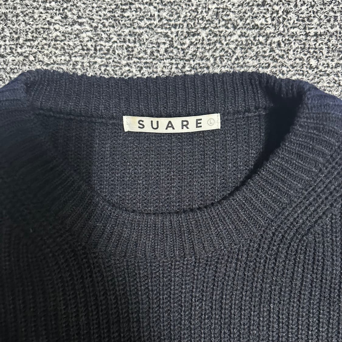 (L) 수아레 블랙 와플 니트 상품이미지2