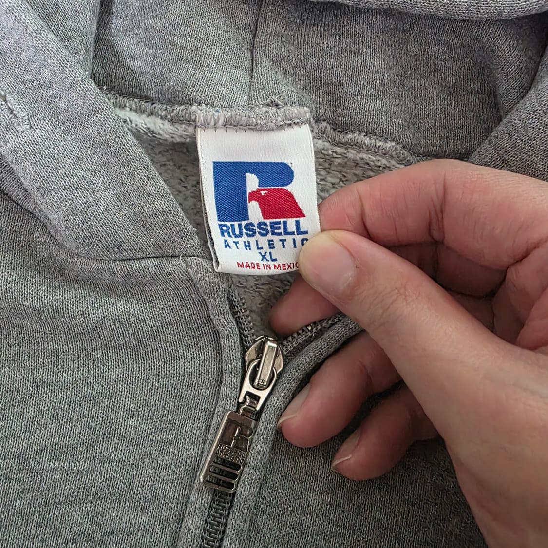 [XL] 90s 러셀 애슬레틱 후드집업 헤더 그레이 like XXL 상품이미지7