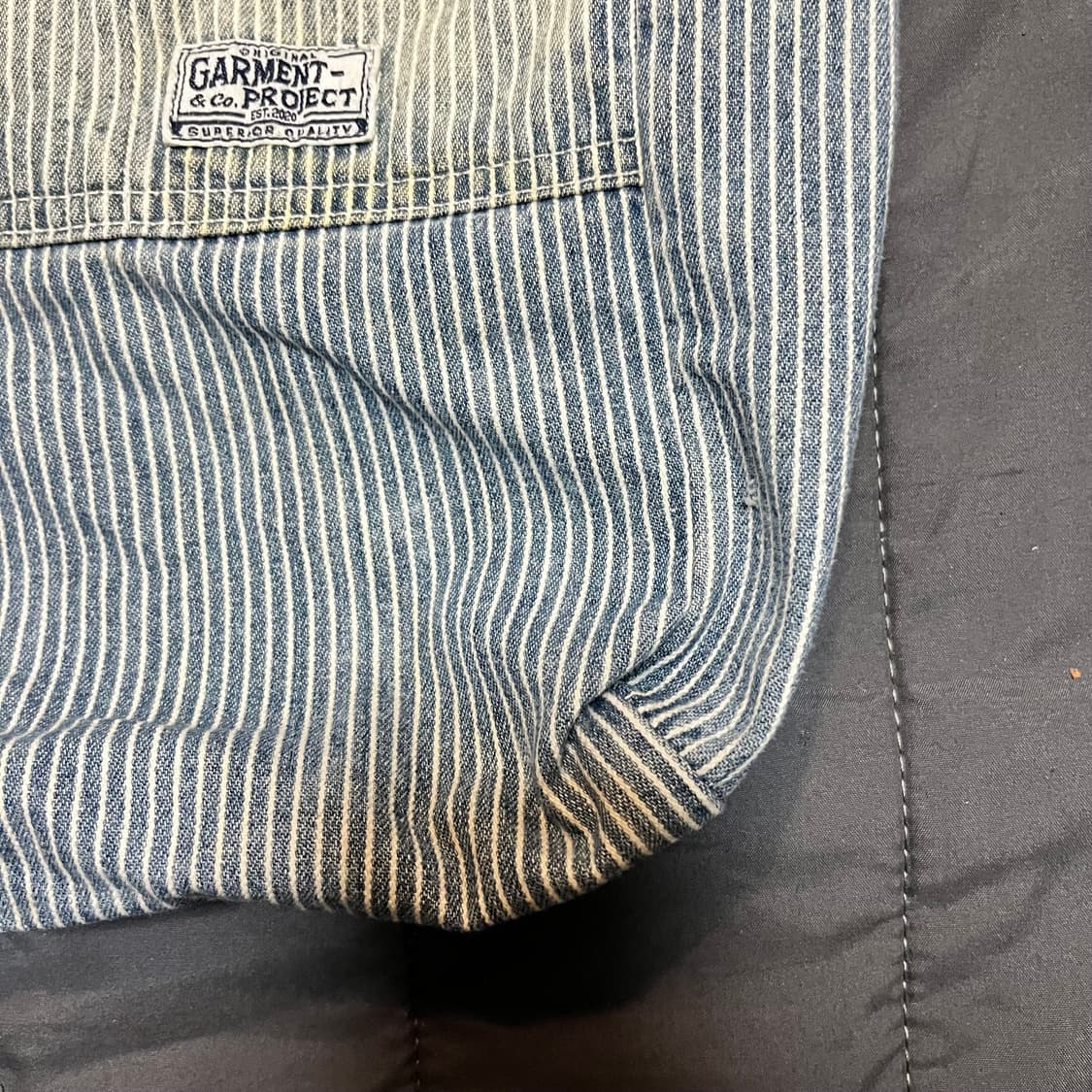 OGARP 히코리 스트라이프 데님 에코백 상품이미지3