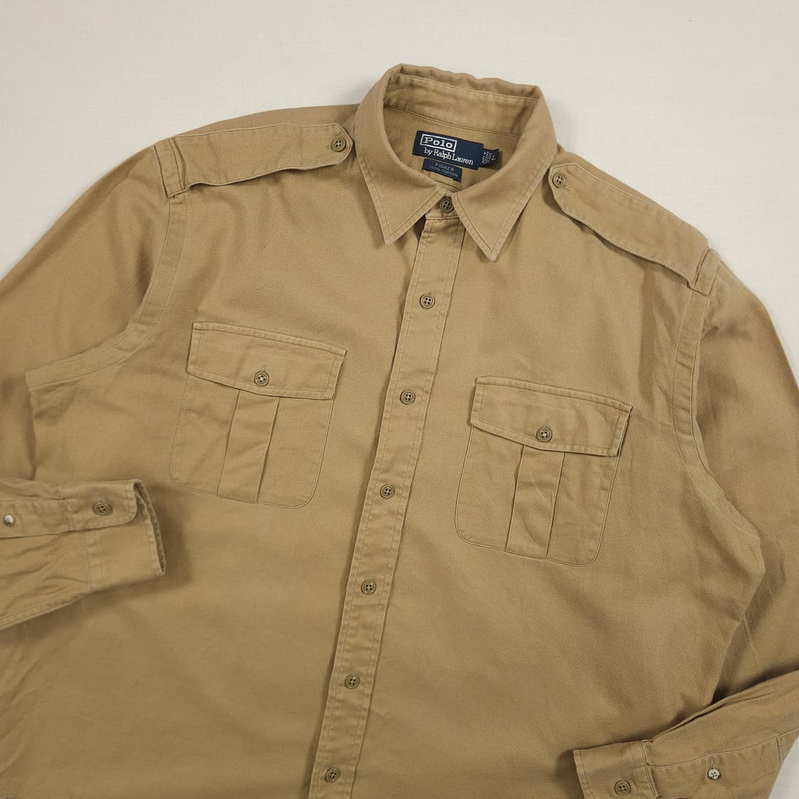 XL(105) 폴로랄프로렌 피셔코튼 셔츠 베이지 상품이미지1