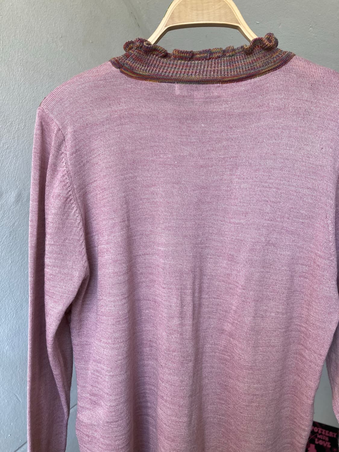 울 핑크•멀티컬러 패턴 니트 상품이미지6