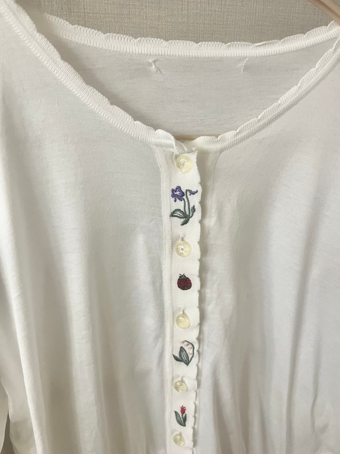 모리걸 빈티지 여름 자수 가디건 🌿🌹🌷 상품이미지2