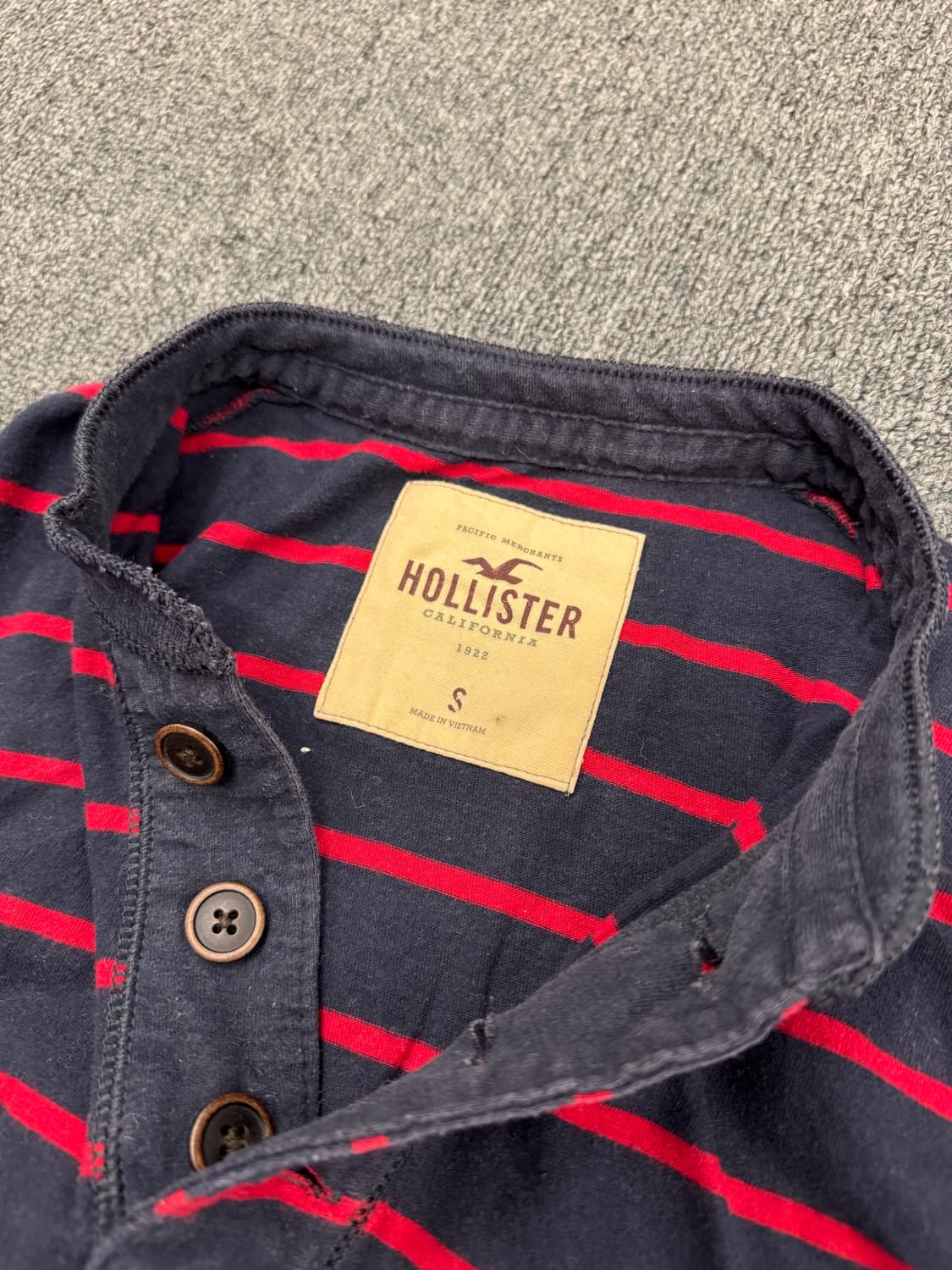 홀리스터 빈티지 y2k 여성 스트라이프 헨리넥 롱슬리브 상품이미지3