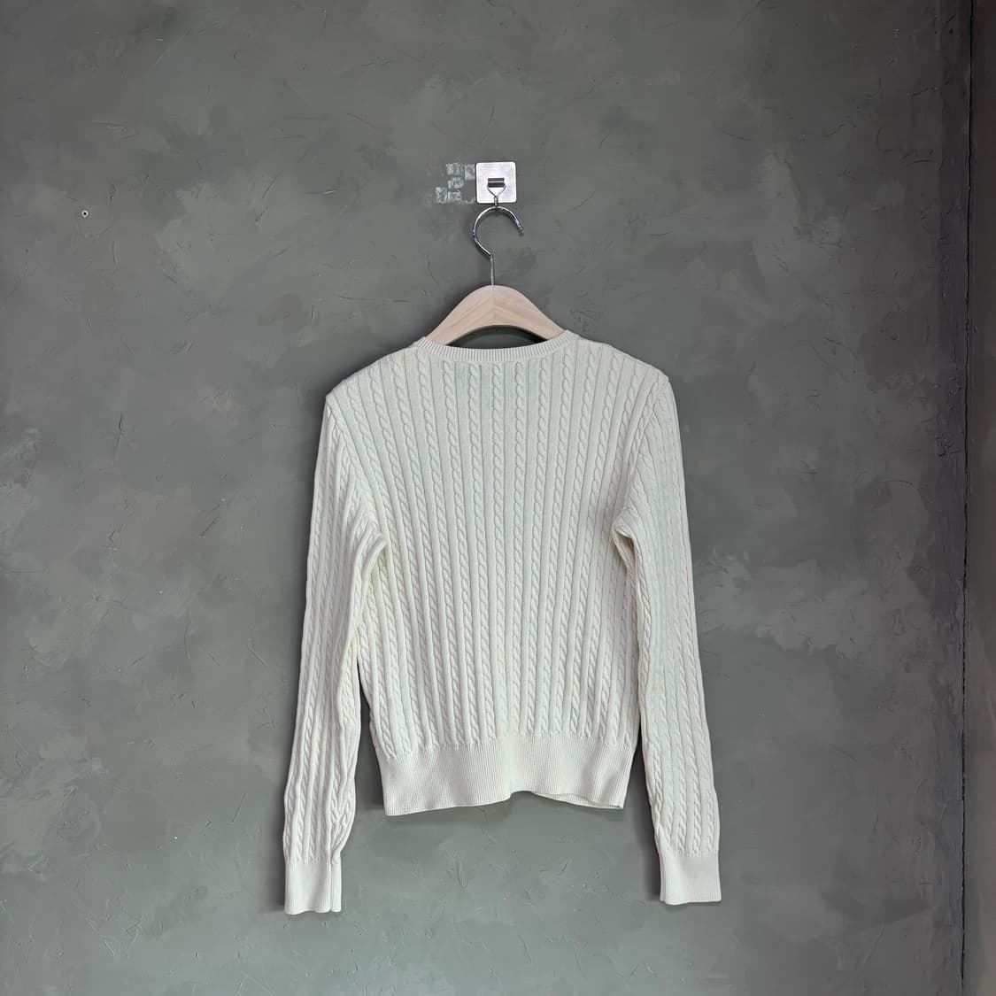 폴로 랄프로렌 꽈배기 니트 가디건 화이트 상품이미지6