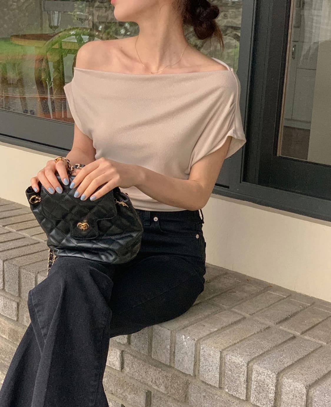 프렌치오브 오프숄더 티셔츠 상품이미지2