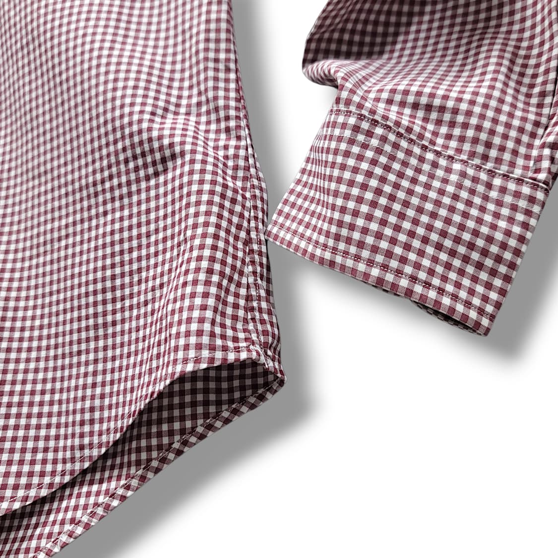 [M] 폴로 브라운&화이트 깅엄 커스텀핏 긴팔셔츠 상품이미지6