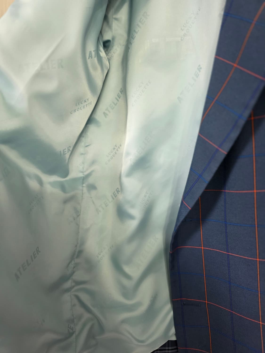 럭키슈에뜨 아뜰리에 체크 더블자켓 ㅡ36사이즈 상품이미지5