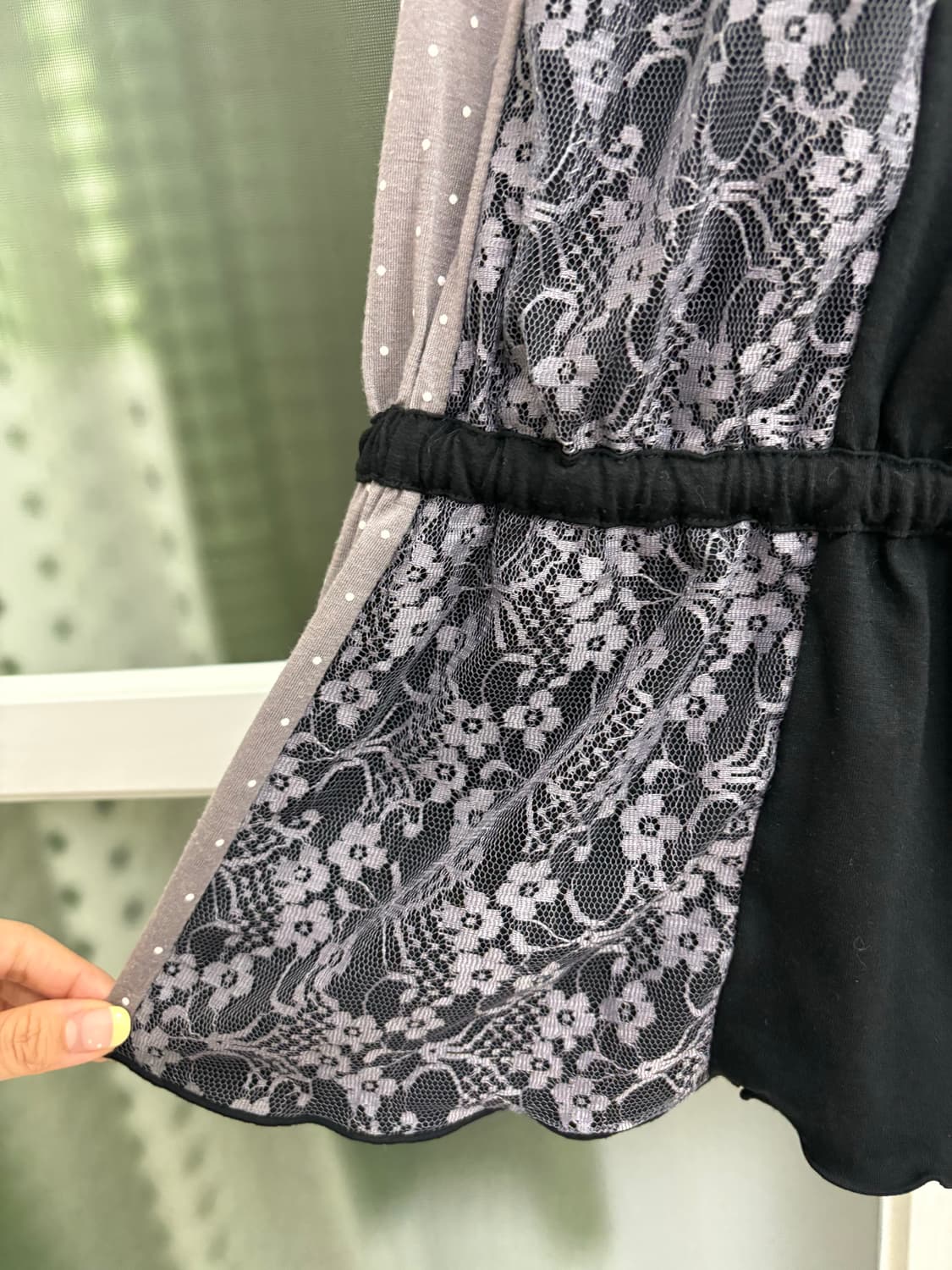 도트 레이스 슬리브리스 상품이미지4