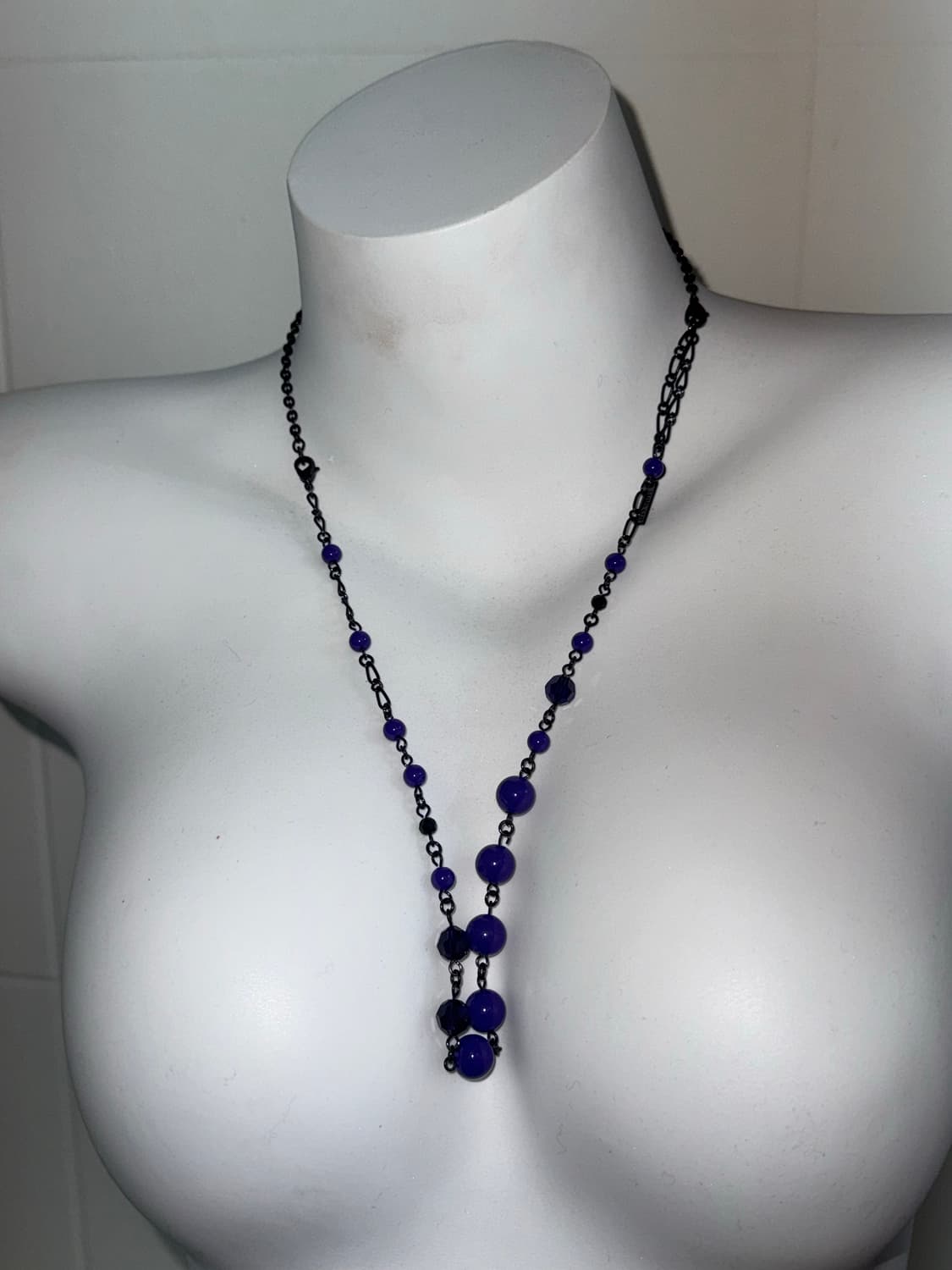 Anna Sui 안나수이 퍼플 오리엔탈 구슬 보석 목걸이 상품이미지4