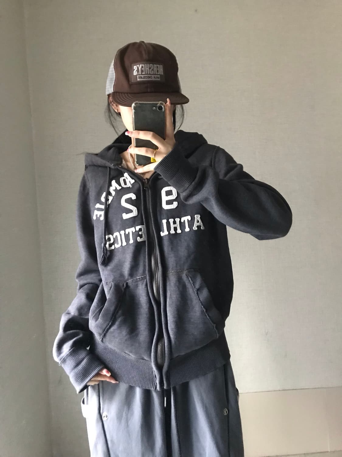 아베크롬비 그레이 후드집업 상품이미지1