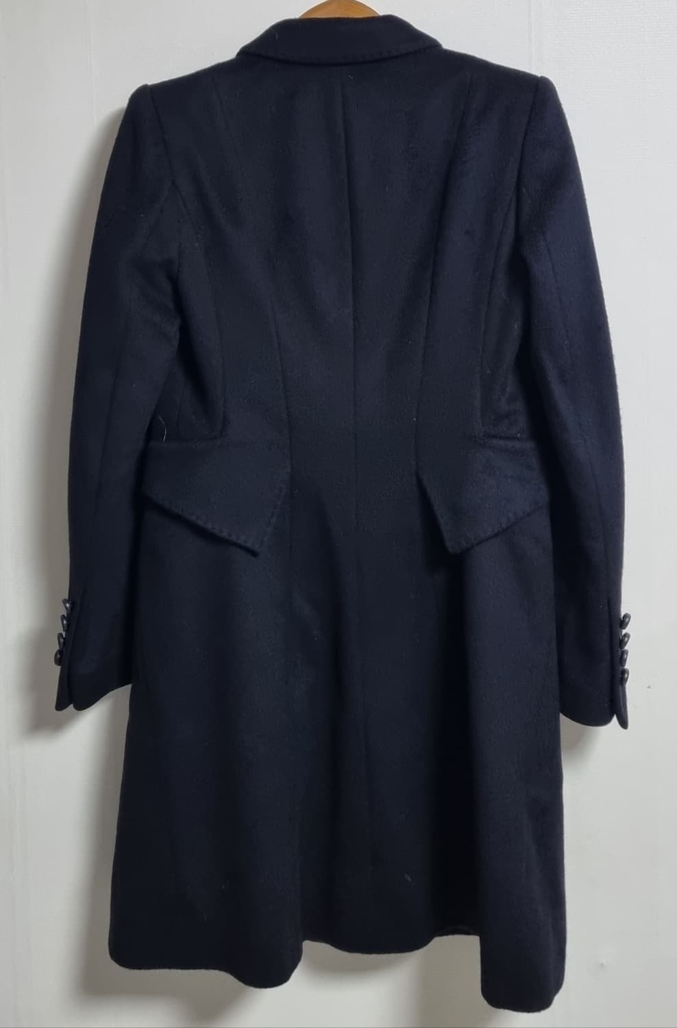 XS (44) 한섬 마인 블랙 캐시미어100% 코트 상품이미지2