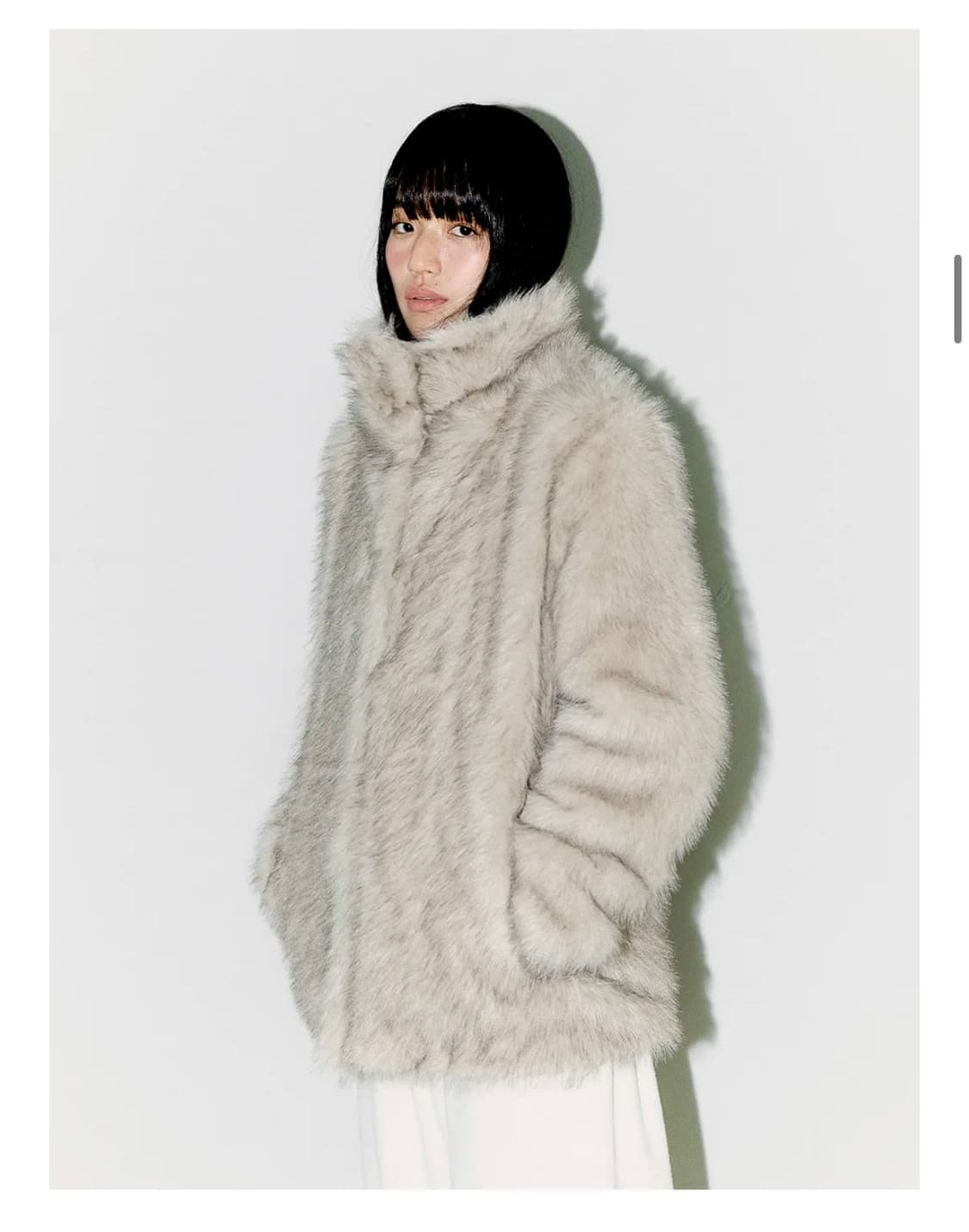 오피쉬 플러쉬 믹스 퍼자켓(라이트 그레이) oafish 상품이미지2