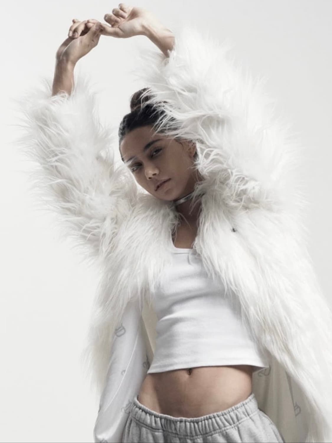 오도어 화이트 퍼 자켓 상품이미지1