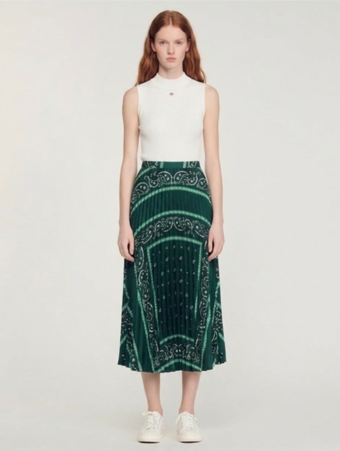 산드로 반다나 플리츠스커트 1사이즈(새상품) 상품이미지1