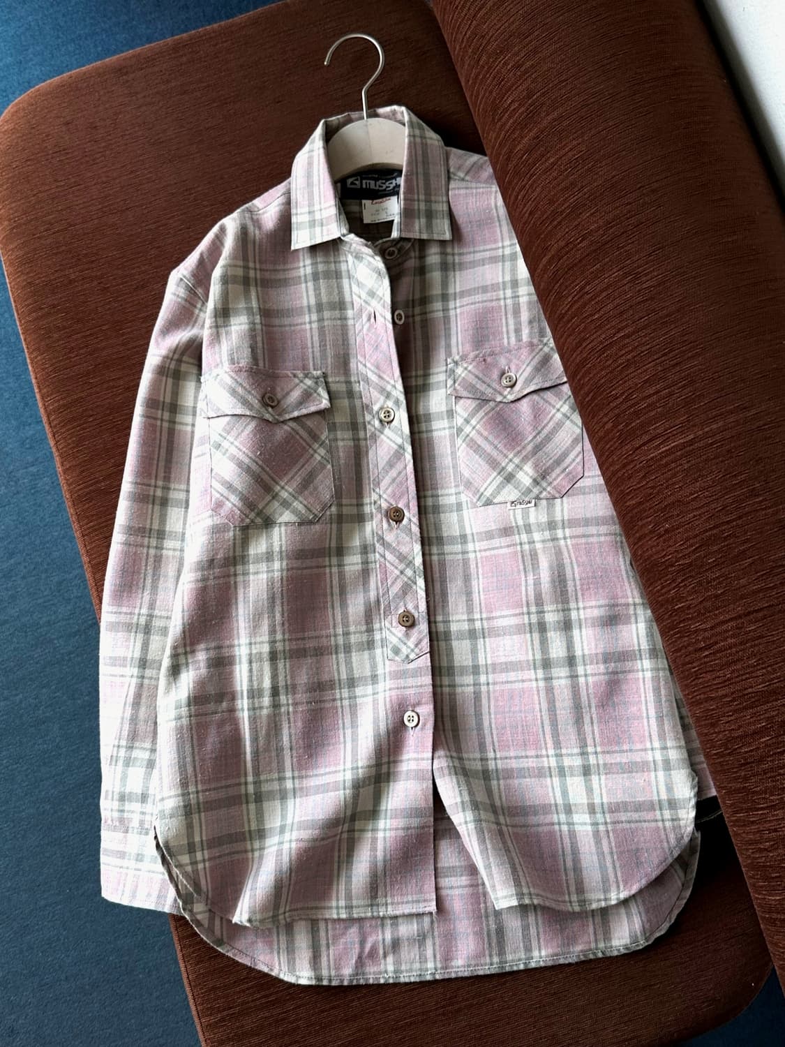 Linen blend design work shirt 상품이미지3