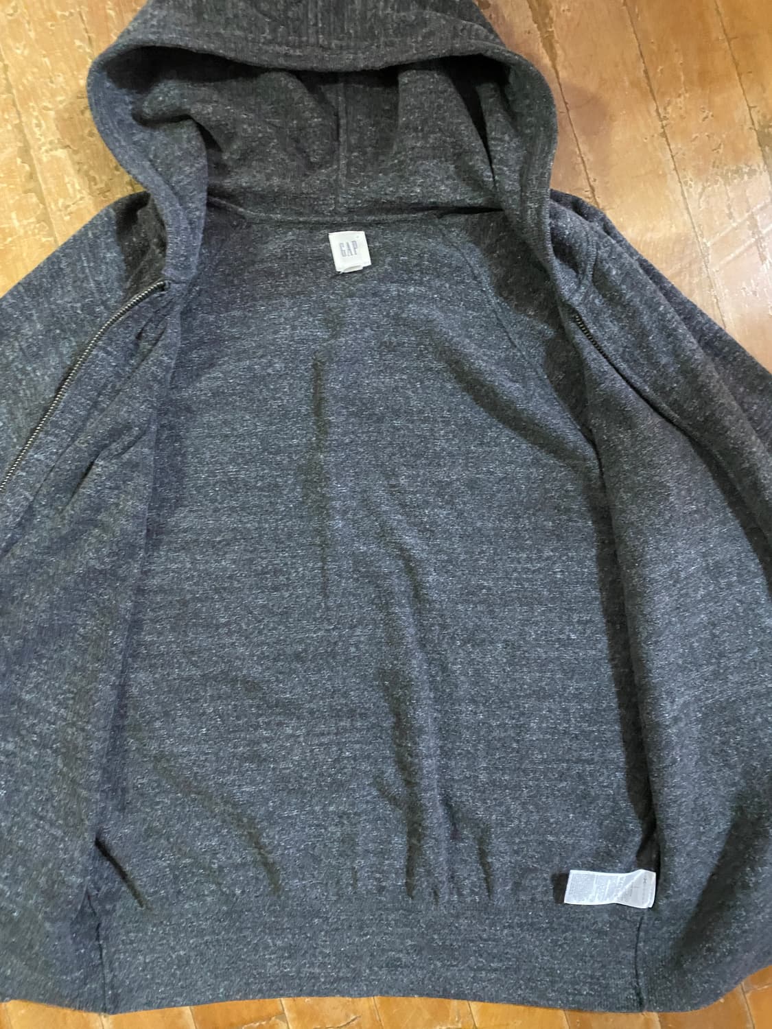 GAP 그레이 후드니트 집업 L (105) 상품이미지3
