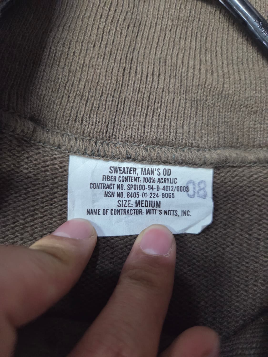 가슴95-105)미군 5버튼 니트 스웨터 상품이미지3