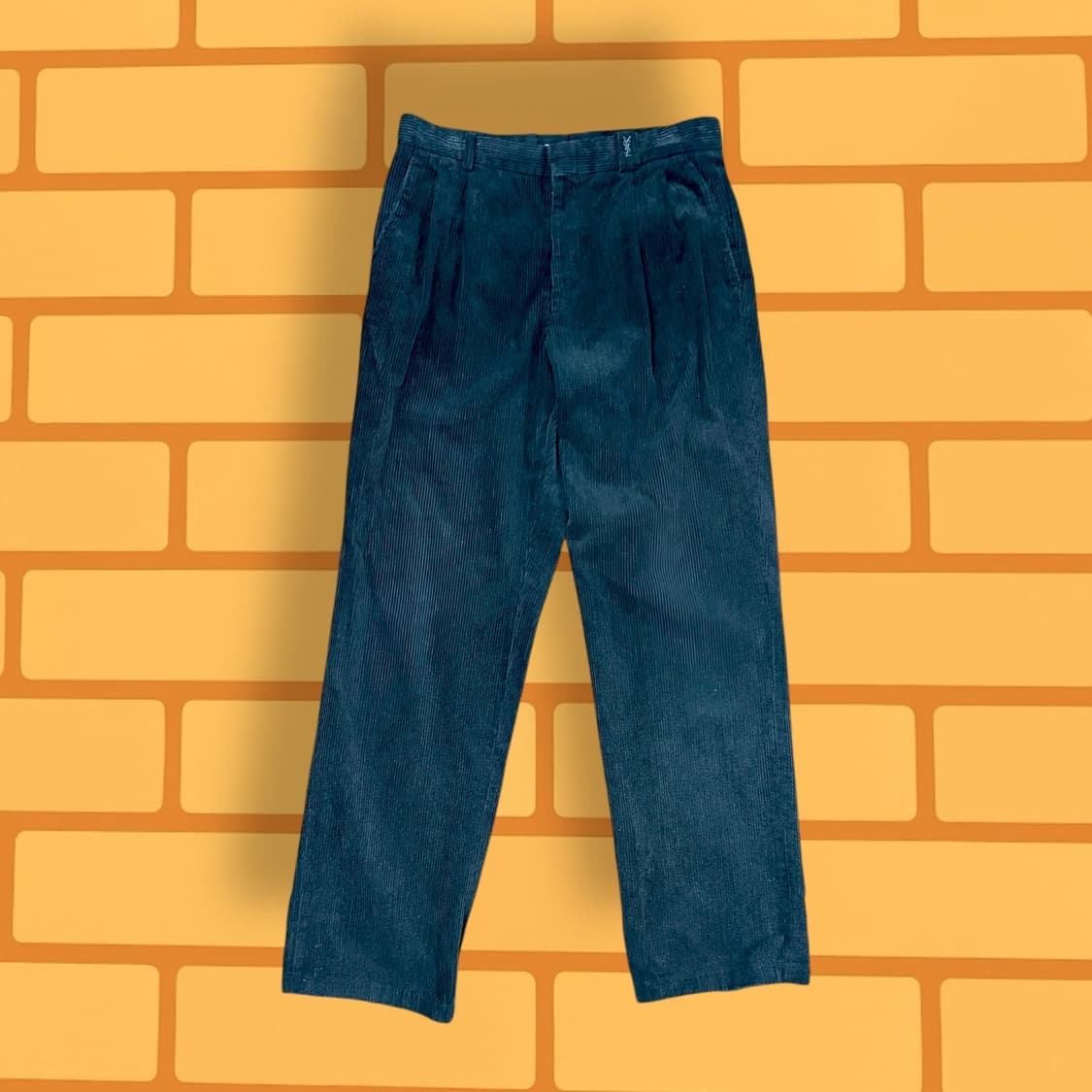 입생로랑 블랙 코듀로이 투턱 팬츠 (31.5) 상품이미지5