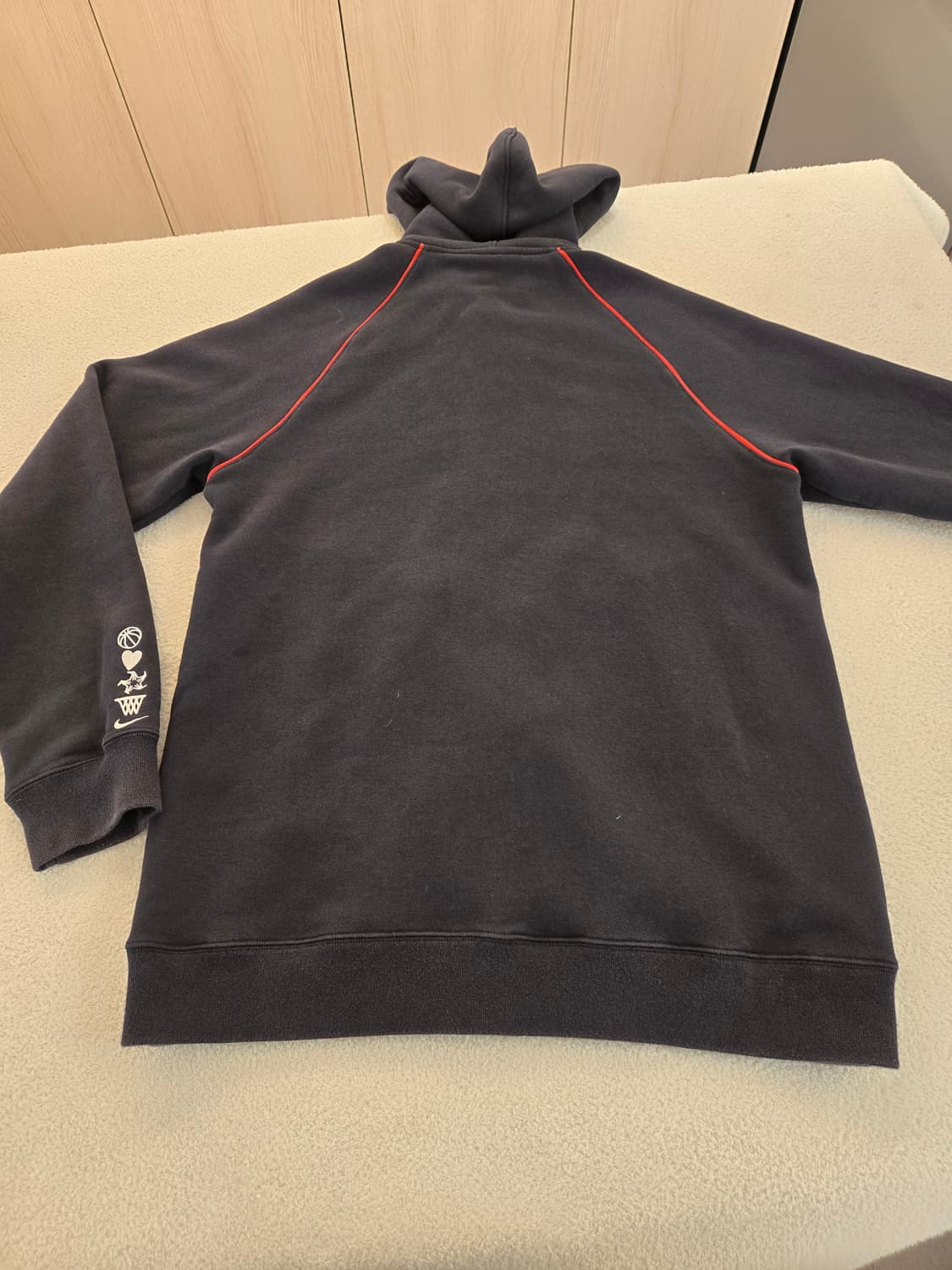 나이키 후드 버튼 블랙 바시티자켓 M (크게나옴 L/XL추천) 상품이미지9