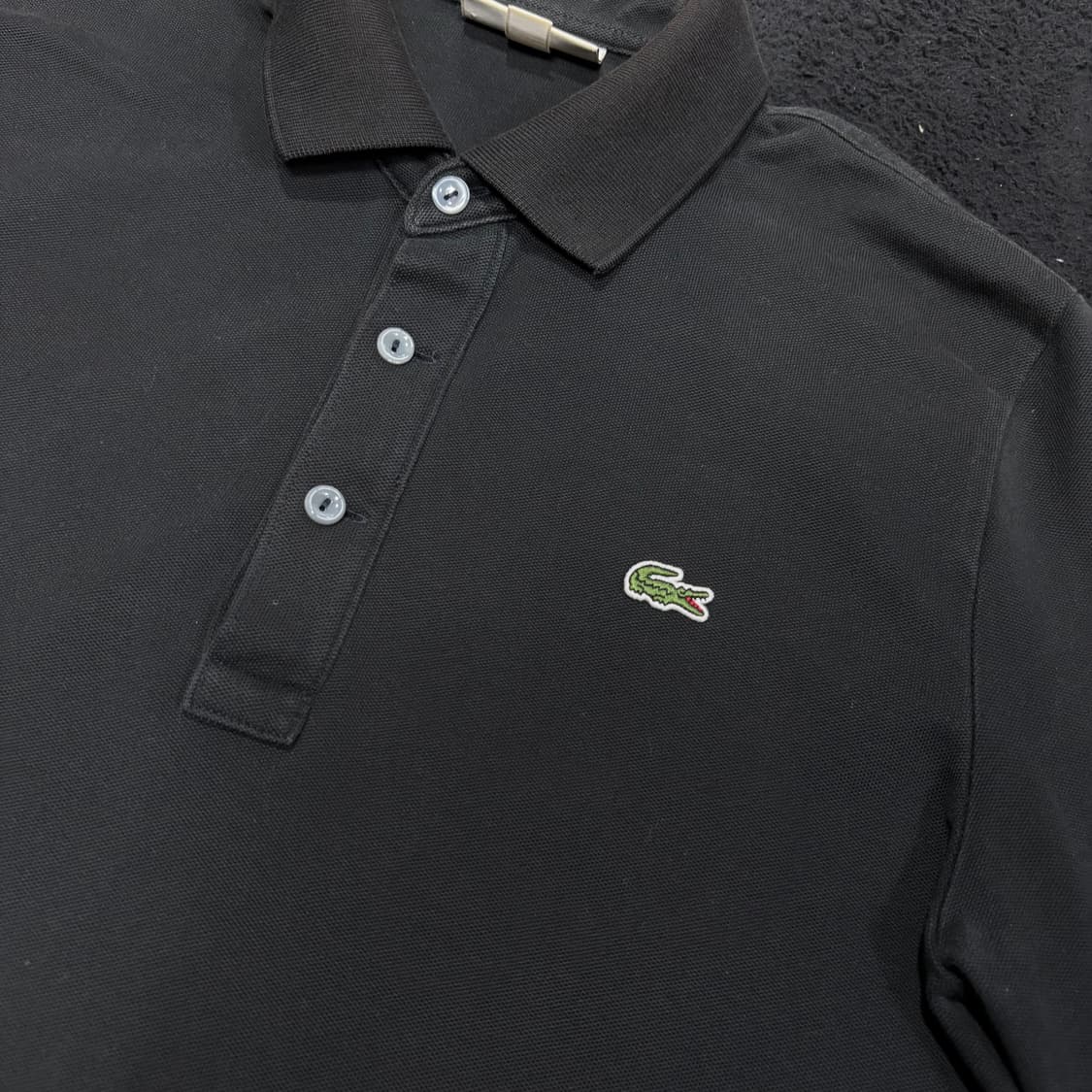 3 95 라코스테 블랙 슬림핏 PK 긴팔 카라티 상품이미지3