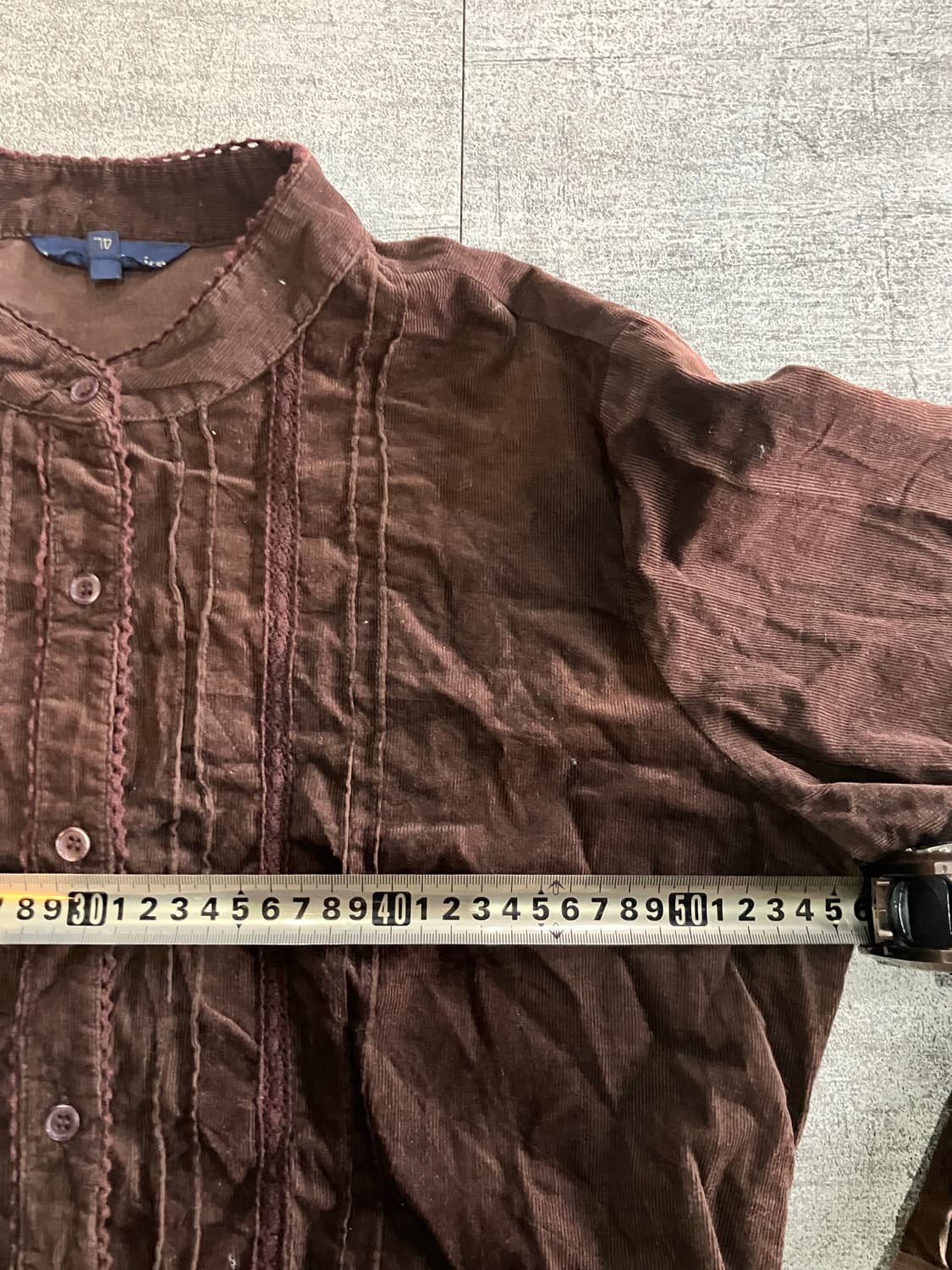 일본빈티지 choice 하구미모리걸 달천깔페어리 레이스 골덴블라우스 상품이미지3