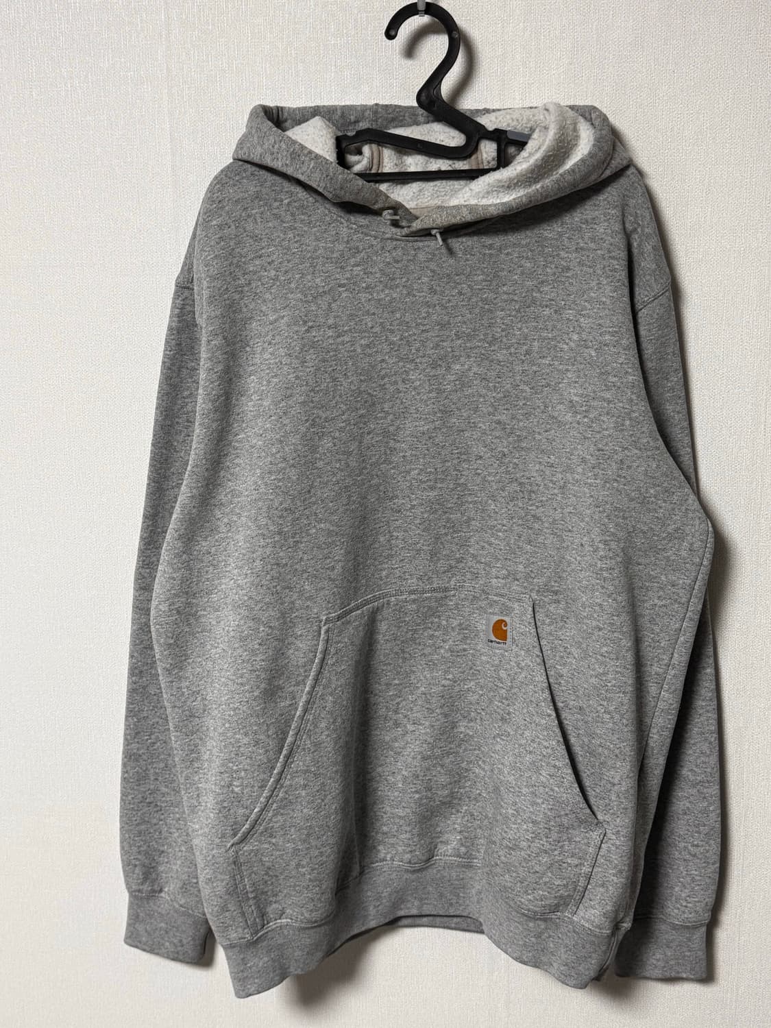칼하트 오리지날핏 기모 오버핏 그레이 후드티 상품이미지2