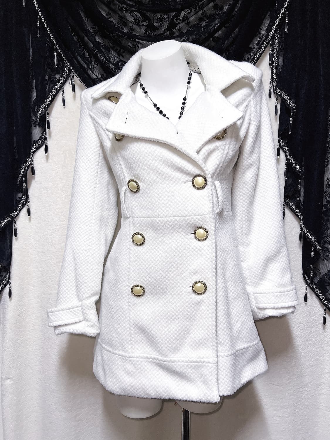 트랄라라 글리터 화이트코트 로맨틱갸루 로걀 히메 달천 라떼 핀터 리즈리사 상품이미지6