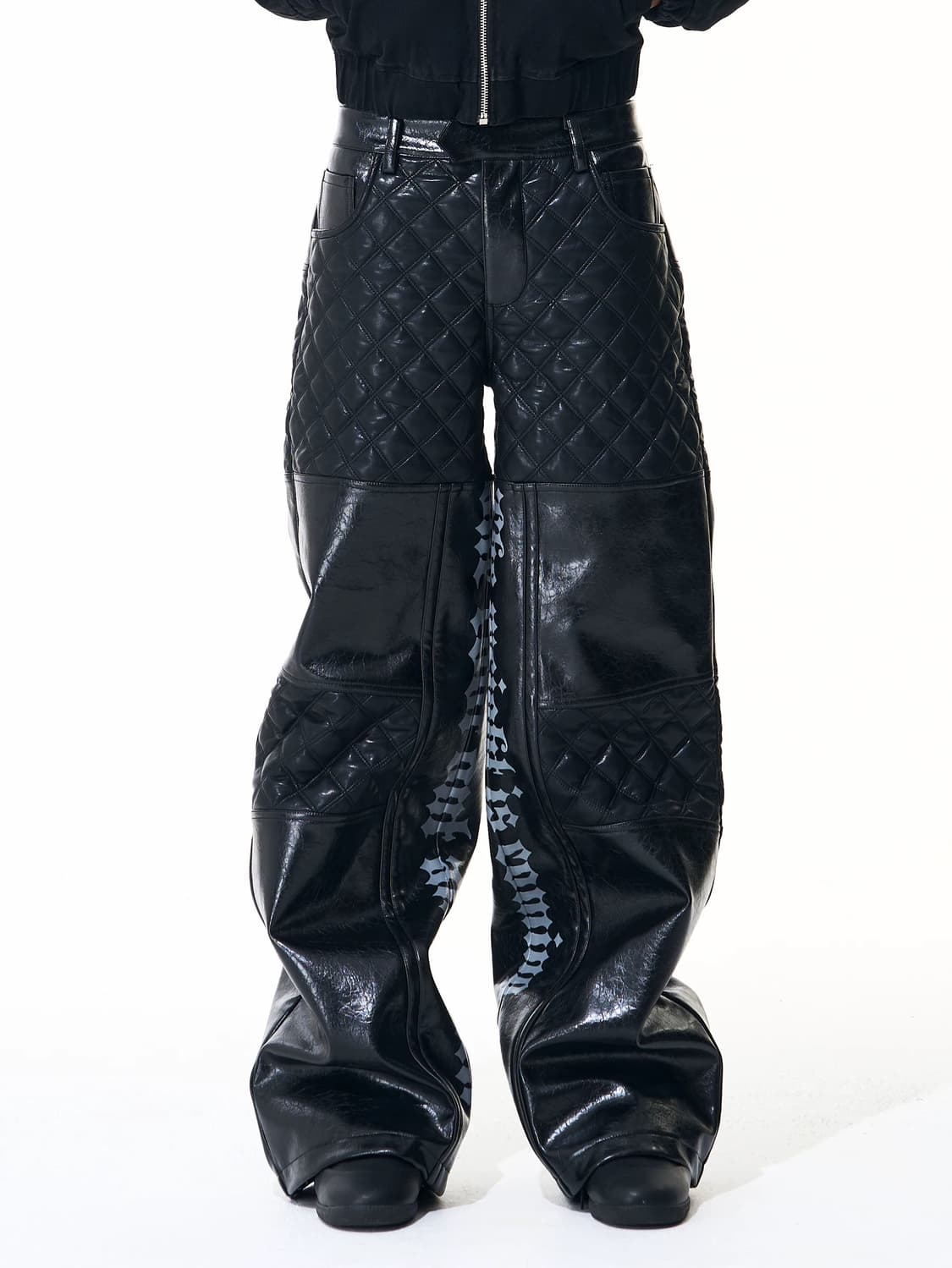 Obsidian Patchboard Leather Pants 상품이미지1