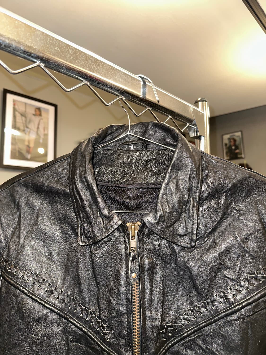 90’s American cow-leather western jacket 상품이미지5