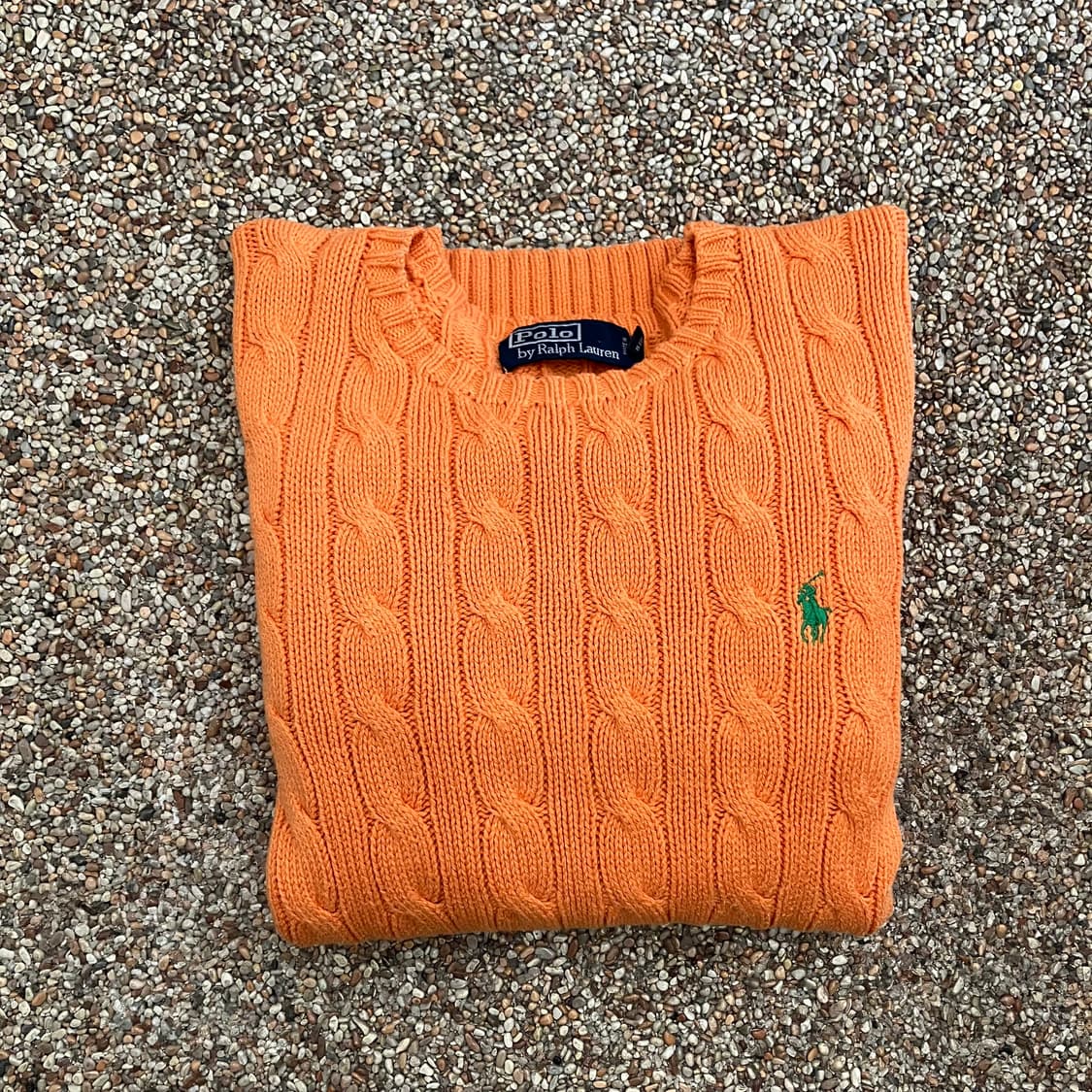 69 폴로 꽈배기 니트 오렌지 상품이미지1