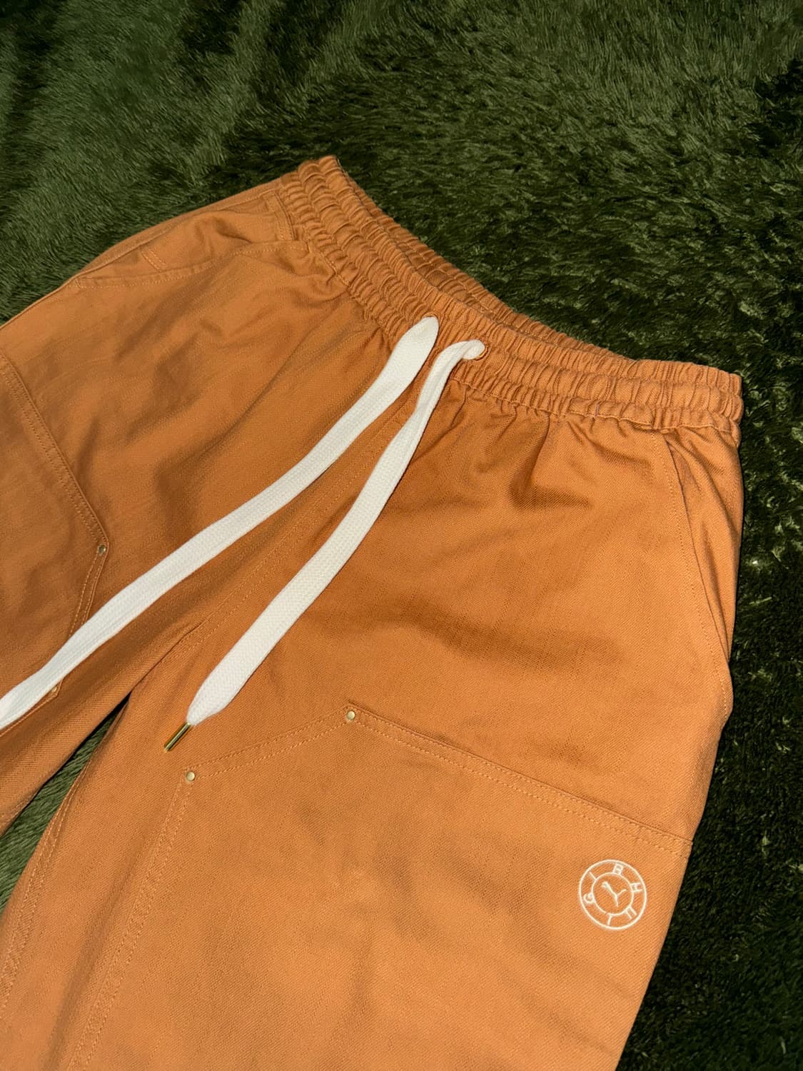 [L,XL] 푸마 X 루드 루이지 릴렉스 핏 헤비 코튼 더블니 팬츠 탄 상품이미지2
