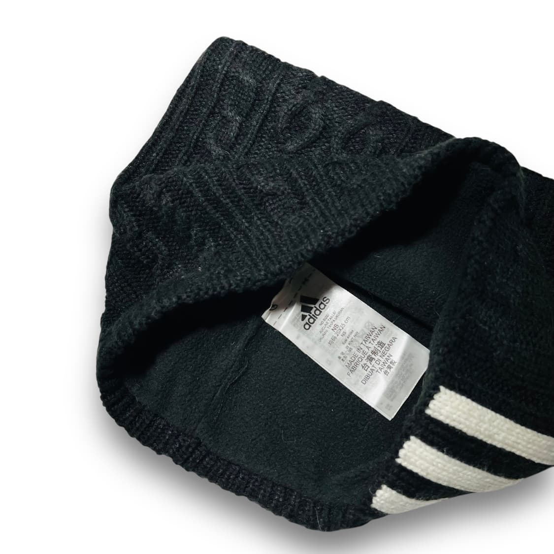 아디다스 니트 꽈배기 삼선 로고 넥 워머 상품이미지4