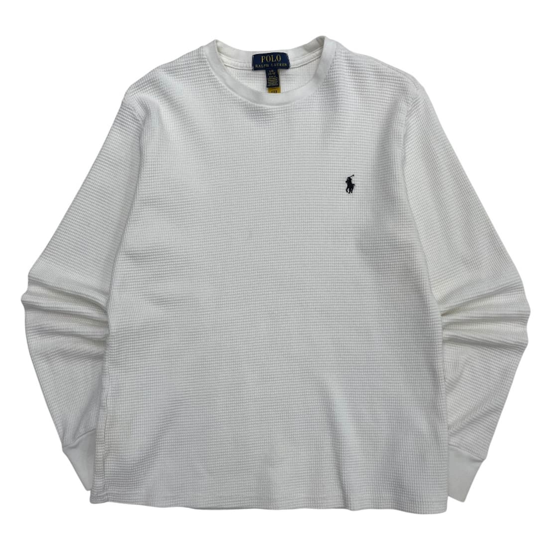 폴로 랄프로렌 네이비포니 화이트 와플 롱슬리브 L 상품이미지2