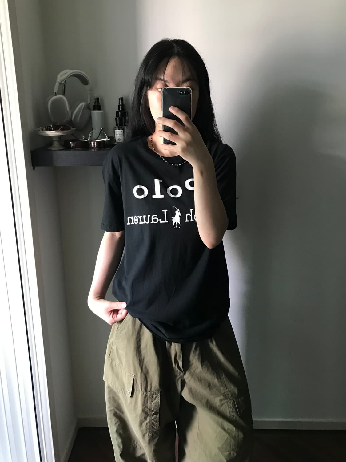 폴로 랄프로렌 중앙 스펠아웃 블랙 반팔티 상품이미지3