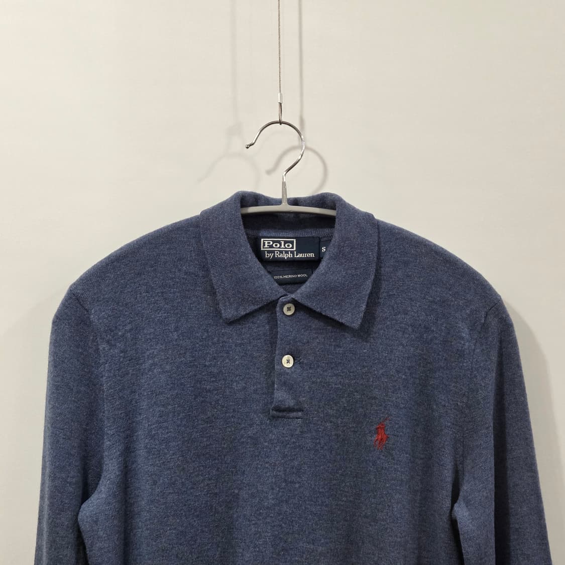 폴로랄프로렌 메리노울 카라 니트 S 상품이미지2